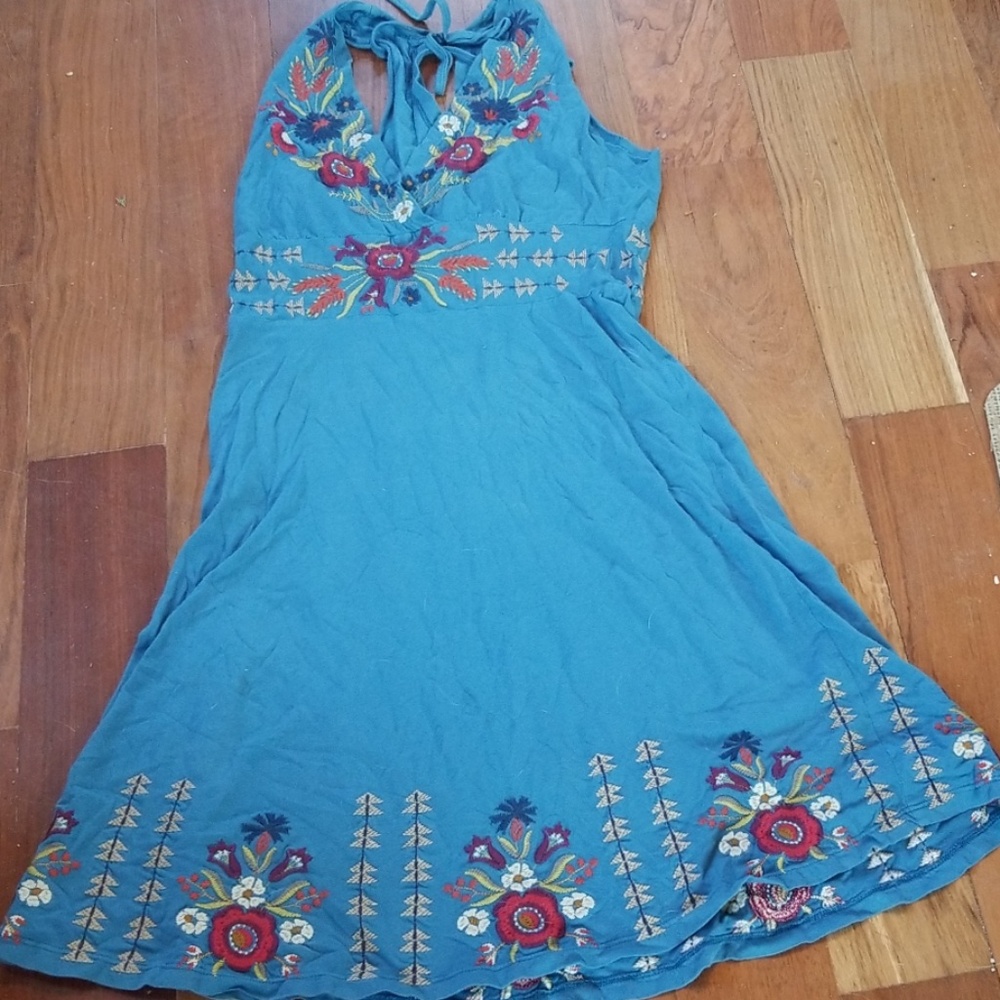 Johnny Was LA Embroidered Cotton Dress